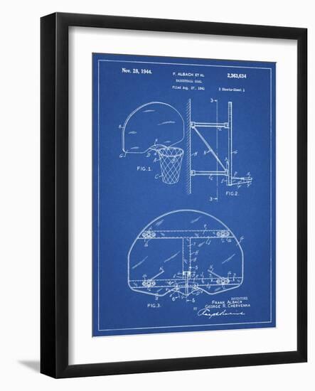 PP196- Blueprint Albach Basketball Goal Patent Poster-Cole Borders-Framed Giclee Print