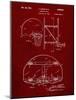 PP196- Burgundy Albach Basketball Goal Patent Poster-Cole Borders-Mounted Giclee Print