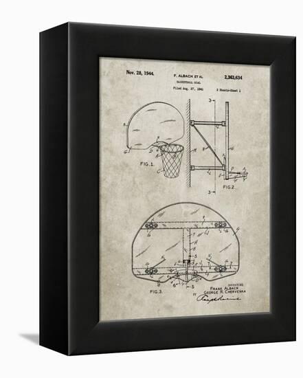 PP196- Sandstone Albach Basketball Goal Patent Poster-Cole Borders-Framed Premier Image Canvas