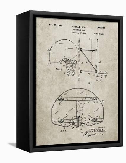 PP196- Sandstone Albach Basketball Goal Patent Poster-Cole Borders-Framed Premier Image Canvas