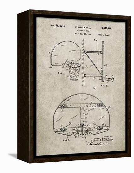 PP196- Sandstone Albach Basketball Goal Patent Poster-Cole Borders-Framed Premier Image Canvas