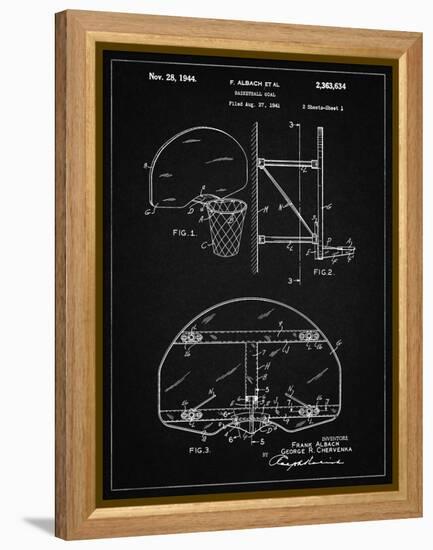 PP196- Vintage Black Albach Basketball Goal Patent Poster-Cole Borders-Framed Premier Image Canvas