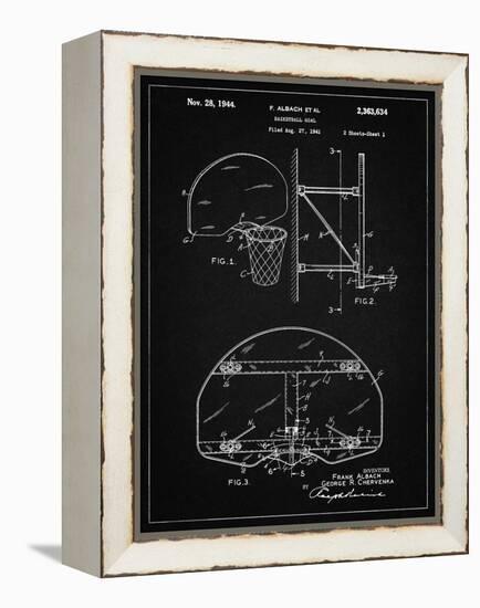 PP196- Vintage Black Albach Basketball Goal Patent Poster-Cole Borders-Framed Premier Image Canvas