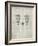 PP199- Antique Grid Parchment Lacrosse Stick 1948 Patent Poster-Cole Borders-Framed Giclee Print