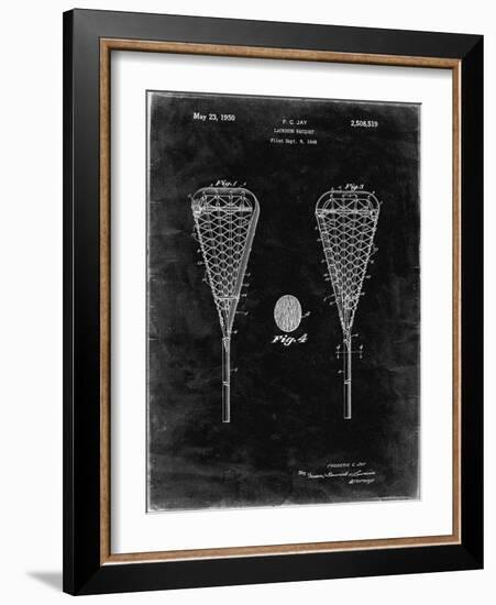 PP199- Black Grunge Lacrosse Stick 1948 Patent Poster-Cole Borders-Framed Giclee Print