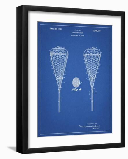 PP199- Blueprint Lacrosse Stick 1948 Patent Poster-Cole Borders-Framed Giclee Print