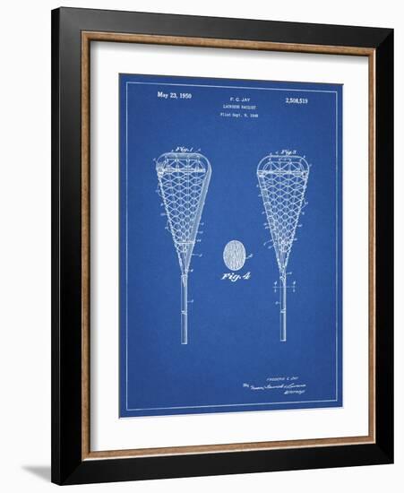 PP199- Blueprint Lacrosse Stick 1948 Patent Poster-Cole Borders-Framed Giclee Print