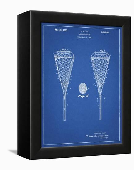 PP199- Blueprint Lacrosse Stick 1948 Patent Poster-Cole Borders-Framed Premier Image Canvas