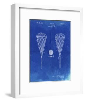 PP199- Faded Blueprint Lacrosse Stick 1948 Patent Poster-Cole Borders-Framed Giclee Print