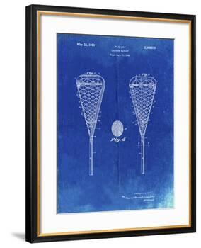 PP199- Faded Blueprint Lacrosse Stick 1948 Patent Poster-Cole Borders-Framed Giclee Print