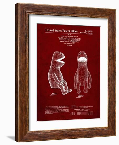 PP2 Burgundy-Borders Cole-Framed Giclee Print