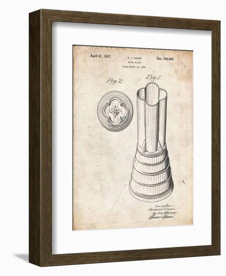 PP205- Vintage Parchment Waring Blender 1937 Patent Poster-Cole Borders-Framed Giclee Print