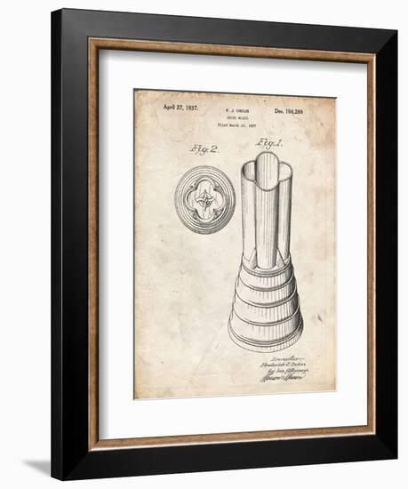 PP205- Vintage Parchment Waring Blender 1937 Patent Poster-Cole Borders-Framed Giclee Print