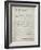 PP21 Antique Grid Parchment-Borders Cole-Framed Giclee Print