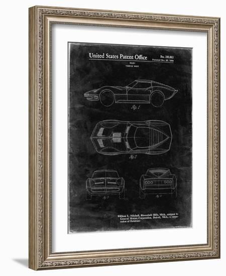 PP21 Black Grunge-Borders Cole-Framed Giclee Print