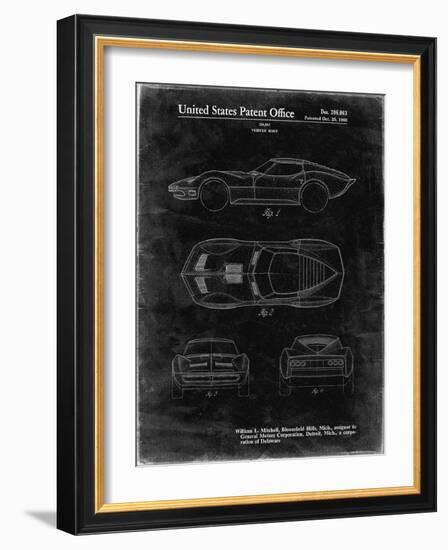 PP21 Black Grunge-Borders Cole-Framed Giclee Print