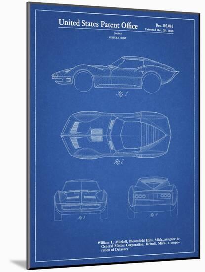 PP21 Blueprint-Borders Cole-Mounted Giclee Print