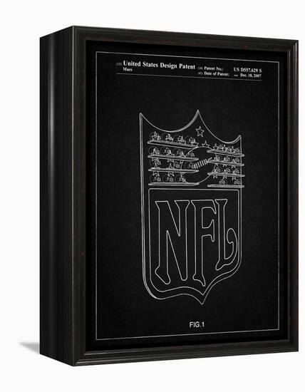 PP217-Vintage Black NFL Display Patent Poster-Cole Borders-Framed Premier Image Canvas