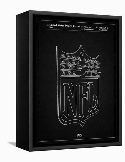 PP217-Vintage Black NFL Display Patent Poster-Cole Borders-Framed Premier Image Canvas