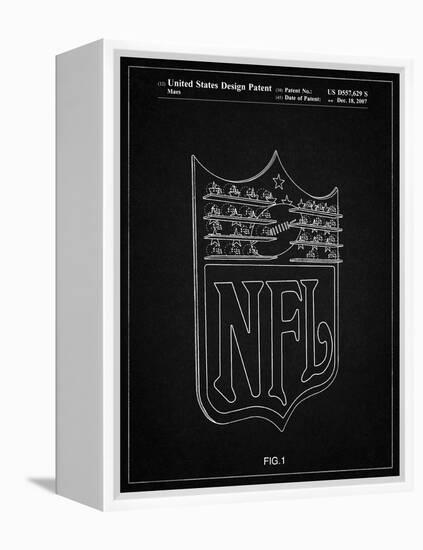 PP217-Vintage Black NFL Display Patent Poster-Cole Borders-Framed Premier Image Canvas