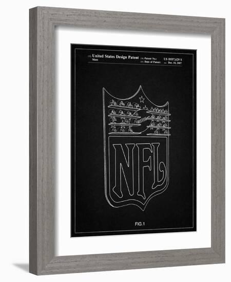PP217-Vintage Black NFL Display Patent Poster-Cole Borders-Framed Giclee Print