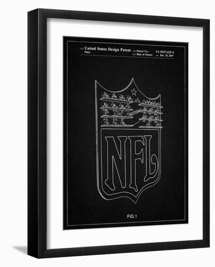 PP217-Vintage Black NFL Display Patent Poster-Cole Borders-Framed Giclee Print