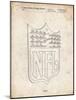 PP217-Vintage Parchment NFL Display Patent Poster-Cole Borders-Mounted Giclee Print