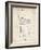 PP217-Vintage Parchment NFL Display Patent Poster-Cole Borders-Framed Giclee Print