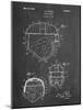 PP218-Chalkboard Football Helmet 1925 Patent Poster-Cole Borders-Mounted Giclee Print