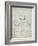 PP222-Antique Grid Parchment Basketball 1929 Game Ball Patent Poster-Cole Borders-Framed Giclee Print