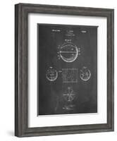 PP222-Chalkboard Basketball 1929 Game Ball Patent Poster-Cole Borders-Framed Giclee Print