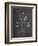 PP222-Chalkboard Basketball 1929 Game Ball Patent Poster-Cole Borders-Framed Giclee Print