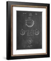 PP222-Chalkboard Basketball 1929 Game Ball Patent Poster-Cole Borders-Framed Giclee Print