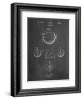 PP222-Chalkboard Basketball 1929 Game Ball Patent Poster-Cole Borders-Framed Giclee Print