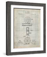 PP225-Antique Grid Parchment Orvis 1874 Fly Fishing Reel Patent Poster-Cole Borders-Framed Giclee Print