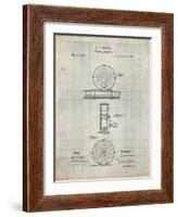 PP225-Antique Grid Parchment Orvis 1874 Fly Fishing Reel Patent Poster-Cole Borders-Framed Giclee Print