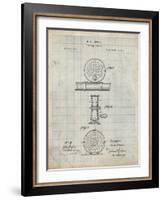 PP225-Antique Grid Parchment Orvis 1874 Fly Fishing Reel Patent Poster-Cole Borders-Framed Giclee Print