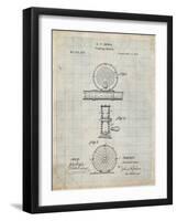 PP225-Antique Grid Parchment Orvis 1874 Fly Fishing Reel Patent Poster-Cole Borders-Framed Giclee Print