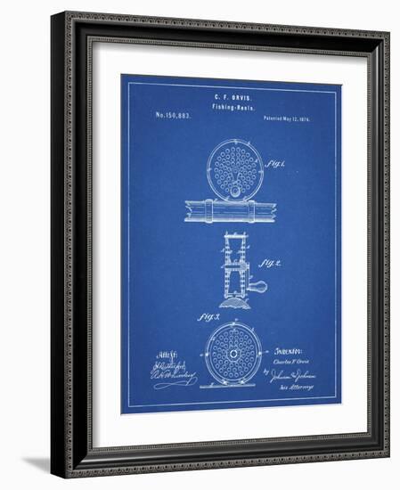 PP225-Blueprint Orvis 1874 Fly Fishing Reel Patent Poster-Cole Borders-Framed Giclee Print