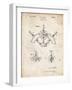 PP228-Vintage Parchment Ship Steering Wheel Patent Poster-Cole Borders-Framed Giclee Print