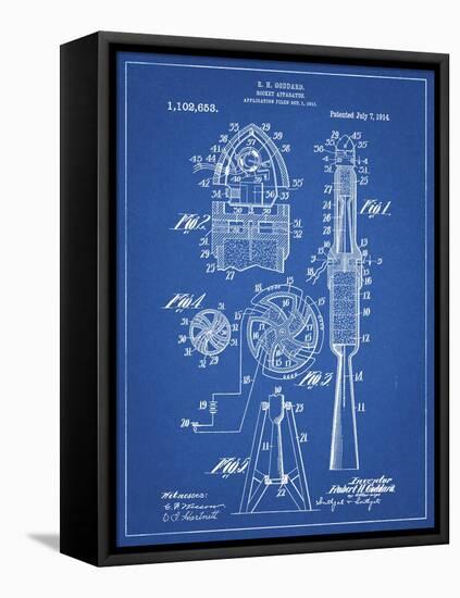 PP230-Blueprint Robert Goddard Rocket Patent Poster-Cole Borders-Framed Premier Image Canvas