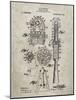 PP230-Sandstone Robert Goddard Rocket Patent Poster-Cole Borders-Mounted Giclee Print