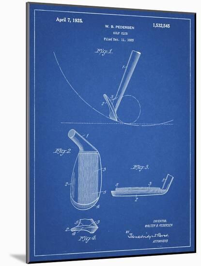 PP240-Blueprint Golf Wedge 1923 Patent Poster-Cole Borders-Mounted Giclee Print