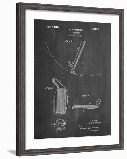 PP240-Chalkboard Golf Wedge 1923 Patent Poster-Cole Borders-Framed Giclee Print