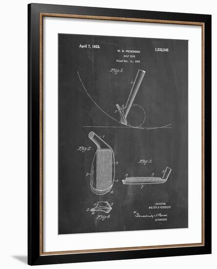 PP240-Chalkboard Golf Wedge 1923 Patent Poster-Cole Borders-Framed Giclee Print