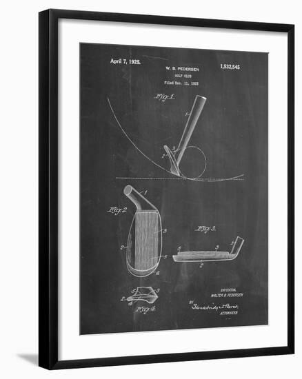 PP240-Chalkboard Golf Wedge 1923 Patent Poster-Cole Borders-Framed Giclee Print