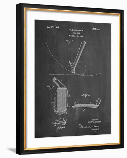 PP240-Chalkboard Golf Wedge 1923 Patent Poster-Cole Borders-Framed Giclee Print