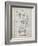 PP25 Antique Grid Parchment-Borders Cole-Framed Giclee Print