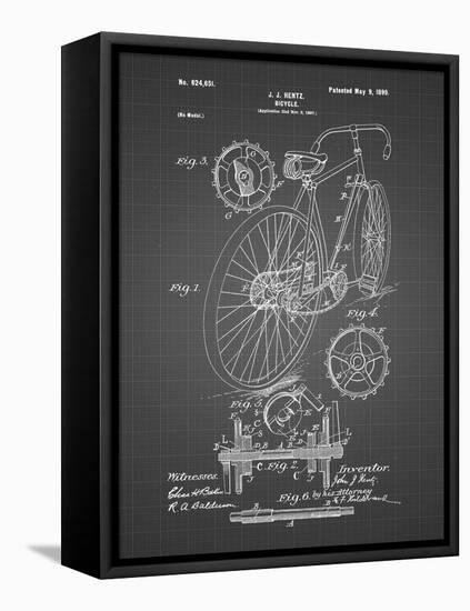 PP25 Black Grid-Borders Cole-Framed Premier Image Canvas