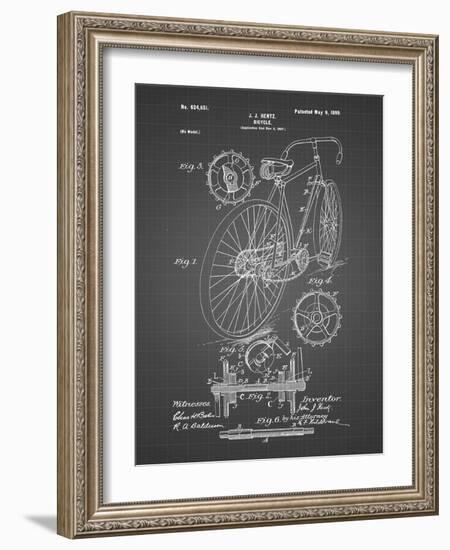 PP25 Black Grid-Borders Cole-Framed Giclee Print